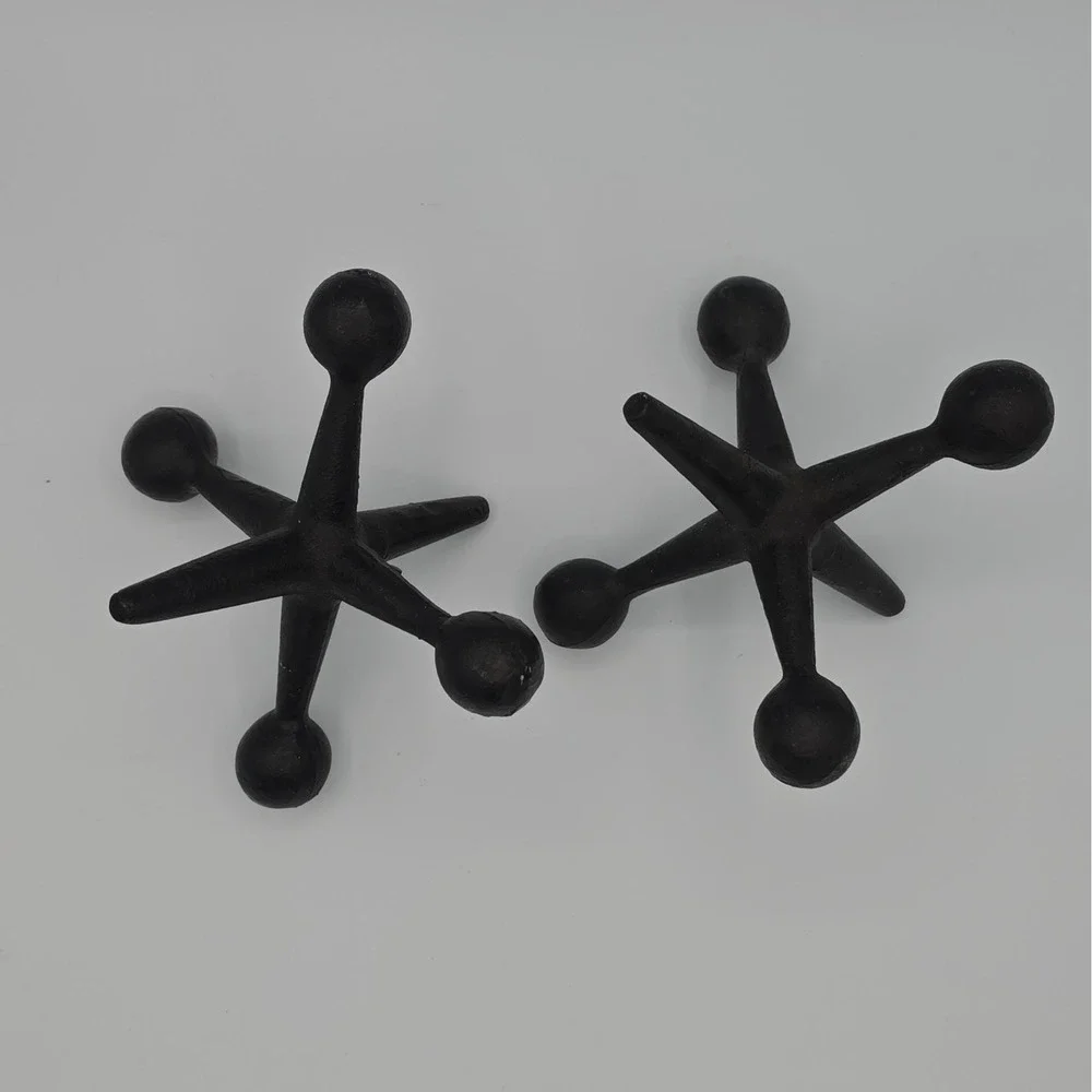 Jacks Bookend Pair Cast Iron Doorstop 6 1/2